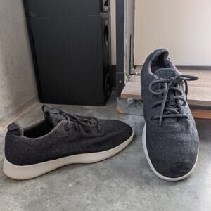allbirds Athletic Lace Up Running Shoes Men's Size 12 Merino Wool Runners Gray